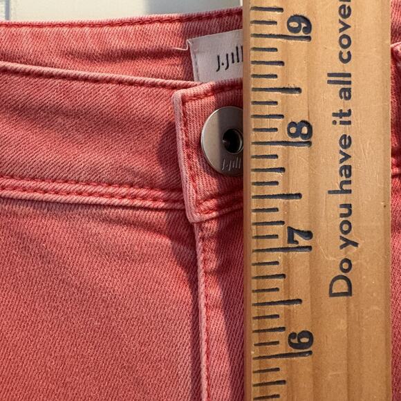 J Jill Authentic Fit Slim Ankle Jeans Women SZ 4 Pink Nantucket Red Ankle Pants - Picture 12 of 13